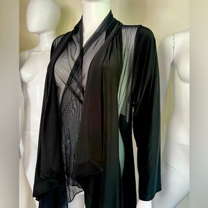 Sympli mesh and Brazil knit cardigan